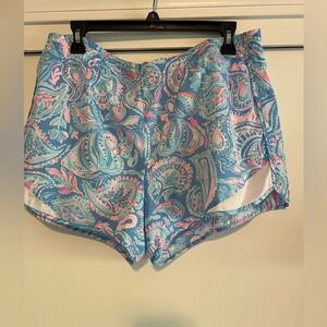 Lilly Pulitzer Luxletic Blue Paisley Shorts